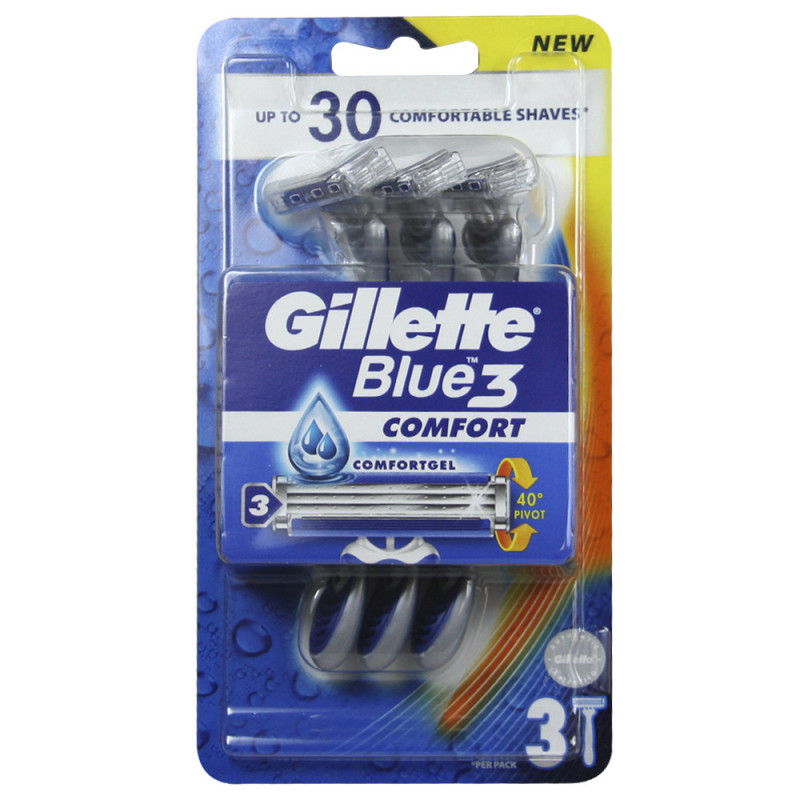 Gillette Jednorázový strojček Blue3 3ks Comfort