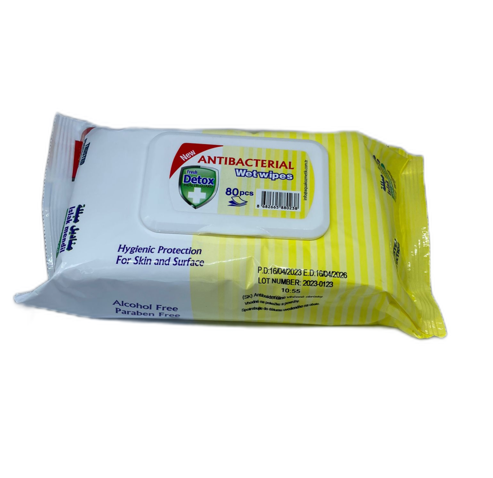 Antibacterial Fresh Detox vlh.obrúsky  80ks Lemon