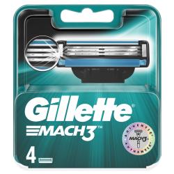 Gillette náhrady Mach3 4ks (nový obal Plastic)