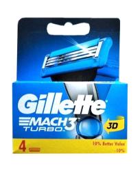 Gillette nhrady Mach3 Turbo 4ks (obal Papier)